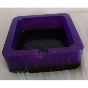Handmade Resin Ashtray Purple & Black Home Gift Unique New